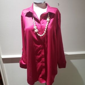 Chico long sleeve pink blouse size 2 (L)